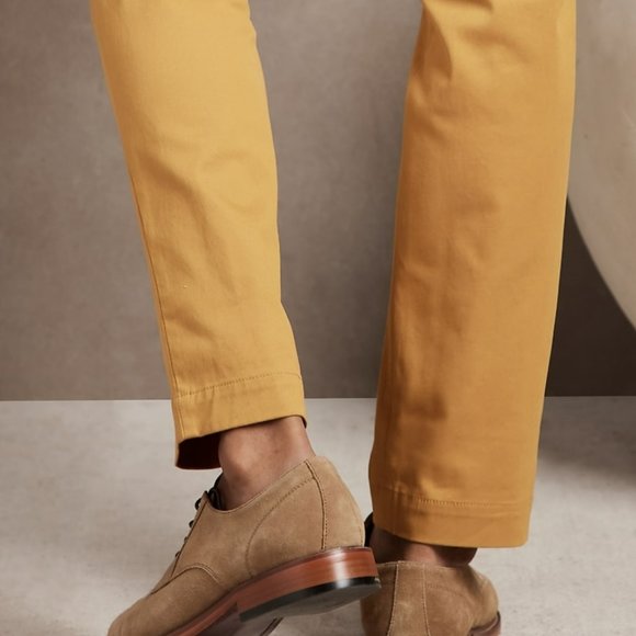 BANANA REPUBLIC AIDEN SLIM RAPID MOVEMENT HONEYCOMB CHINO 35W x 32L - Picture 6 of 11